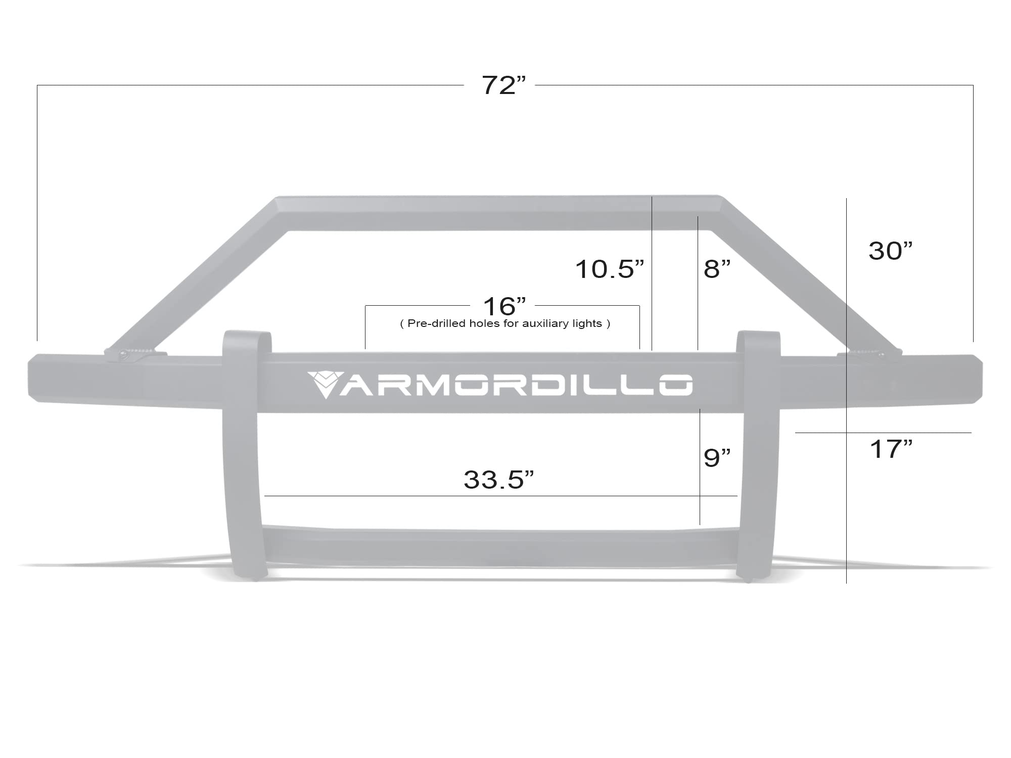 Armordillo 8702185 Ar2 Pre-Runner Style Modular Bumper Grille Guard - Matte Black Fits 2019-2024 Dodge Ram 1500