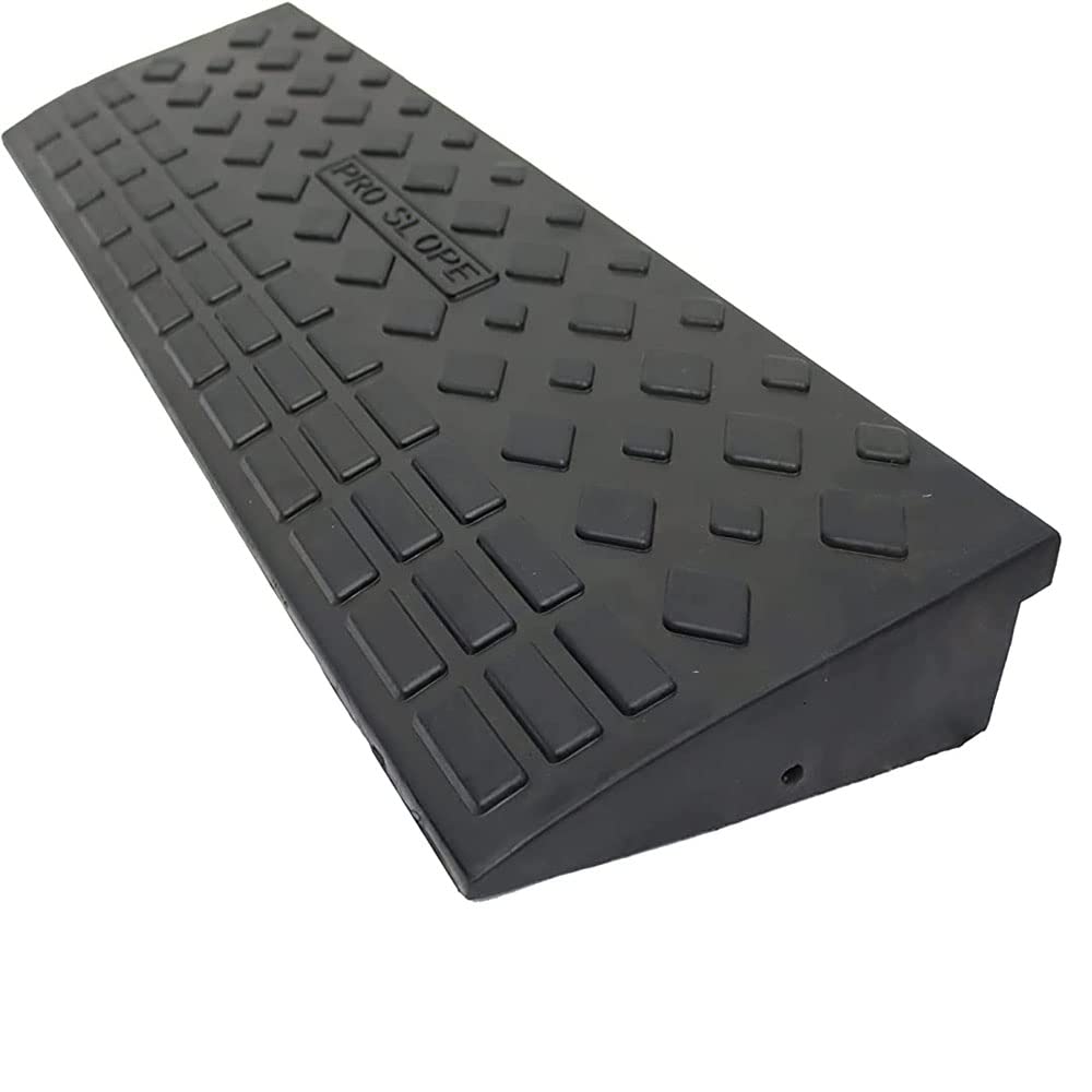 Techtongda Rubber Curb Ramp, Heavy Duty 22000Lbs (10 Ton) Weight Capacity Loading Rubber - 35.5L  10W  3.7H