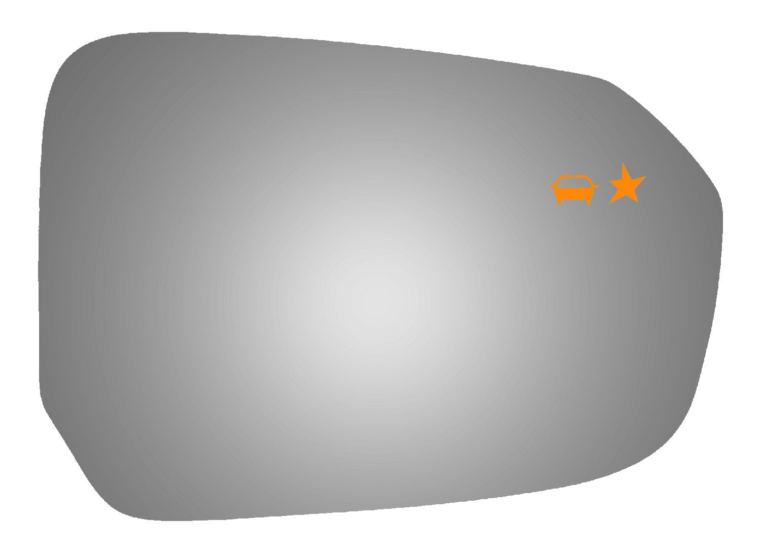 Burco 5673B Redi-Cut Right Side Mirror Glass w/Blind Spot for 16 Chevrolet Volt