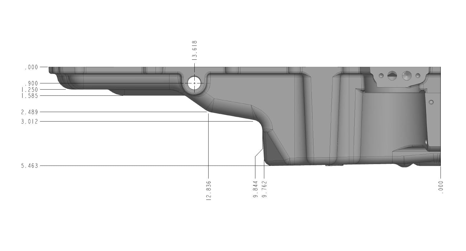 Holley 302-3 Ls Swap Oil Pan - Additional Front Clearance