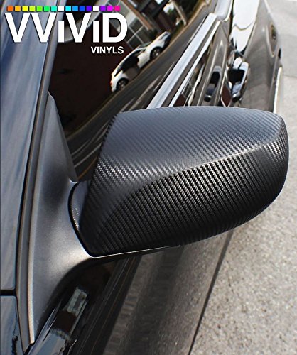 Vvivid Xpo Dry Deep Black 3D Carbon Fiber Vinyl Wrap Roll With Air Release Technology (1Ft X 5Ft)