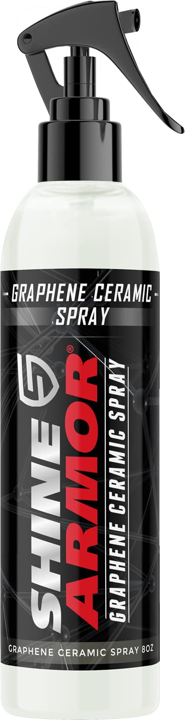 Shine Armor Graphene Ceramic Coating For Cars | Highly Concentrated For Vehicle Paint Protection And Shine With Hydrophobic Top Coat Sio2 Technology Premium Gloss 8 Fl Oz