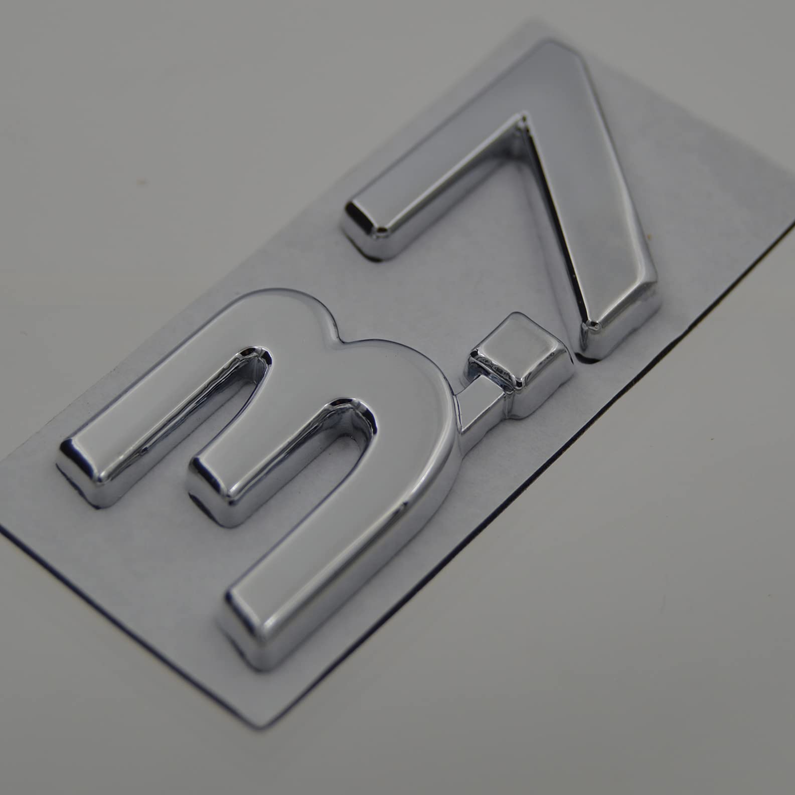 Chrome 3.7 Fender Side Boot Emblem Badge Decal for Infiniti Q50 QX70 2014 2015 2016 (Silver x2)