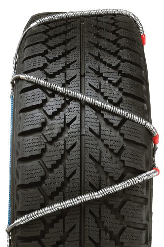 Scc Sz135 Super Z6 Cable Tire Chain For Passenger Cars, Pickups, And Suvs - Set Of 2,Silver