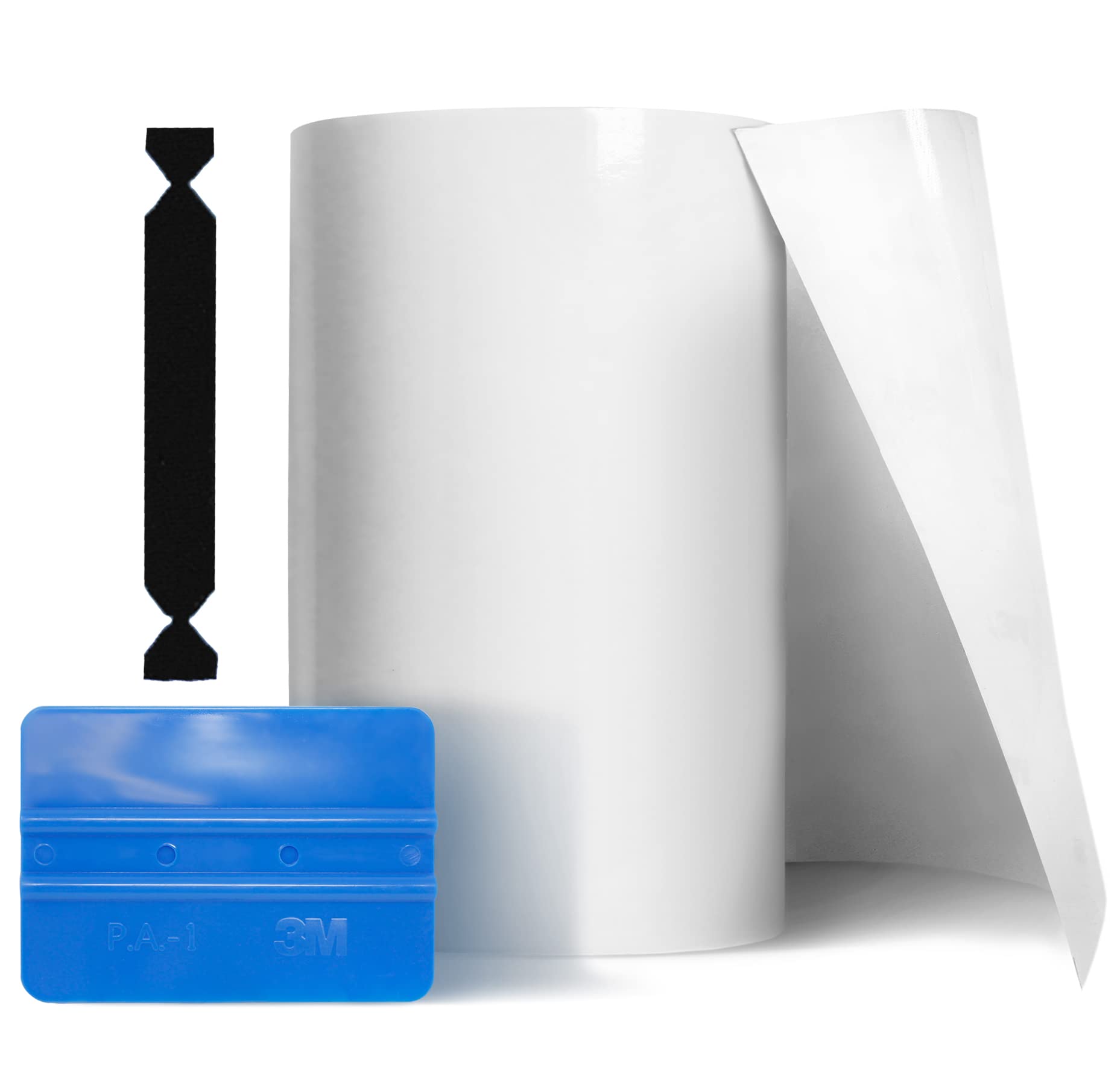VViViD Clear Paint Protection Bulk Vinyl Wrap Film Including 3M Squeegee and Black Felt Applicator (36 Inch x 54 Inch)