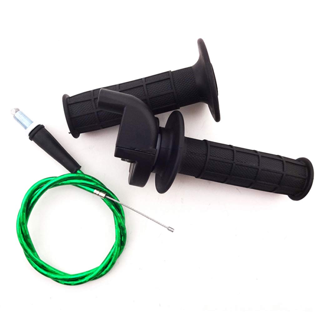 Tc-Motor 7/8'' Green Twist Throttle Cable Black Hand Grips For Pit Dirt Bike Xr Crf Klx Baja Apollo Ssr Thumpstar Stomp Dhz 50Cc