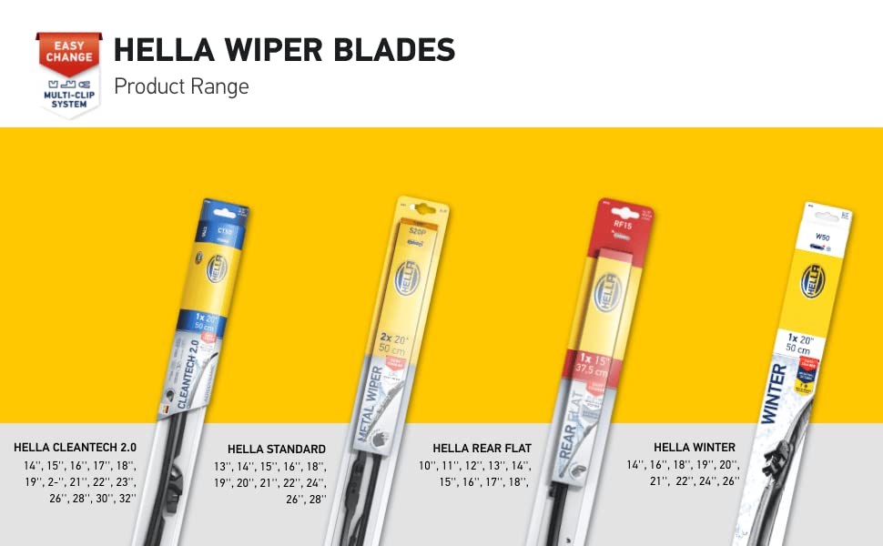 Hella Oe Quality 18 Inch Winter Rubber Wiper Blade (Single Blade) Fits Select Domestic, Asian And European Vehicles / 358004181