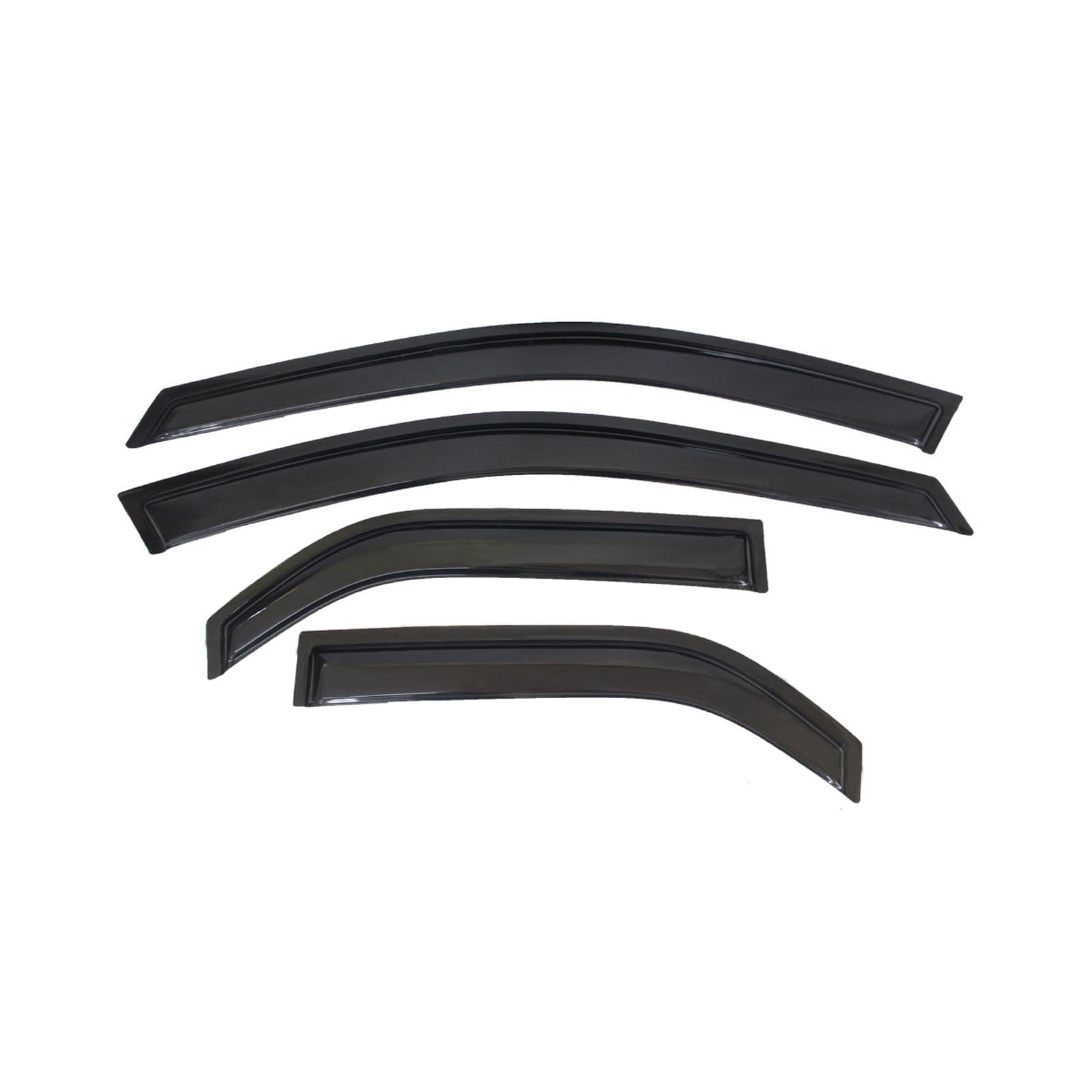 Window Visor Compatible with 2003-2007 Cadillac CTS, Slim Style Acrylic Black Sun Rain Guards Cover by IKON MOTORSPORTS, 2004 20
