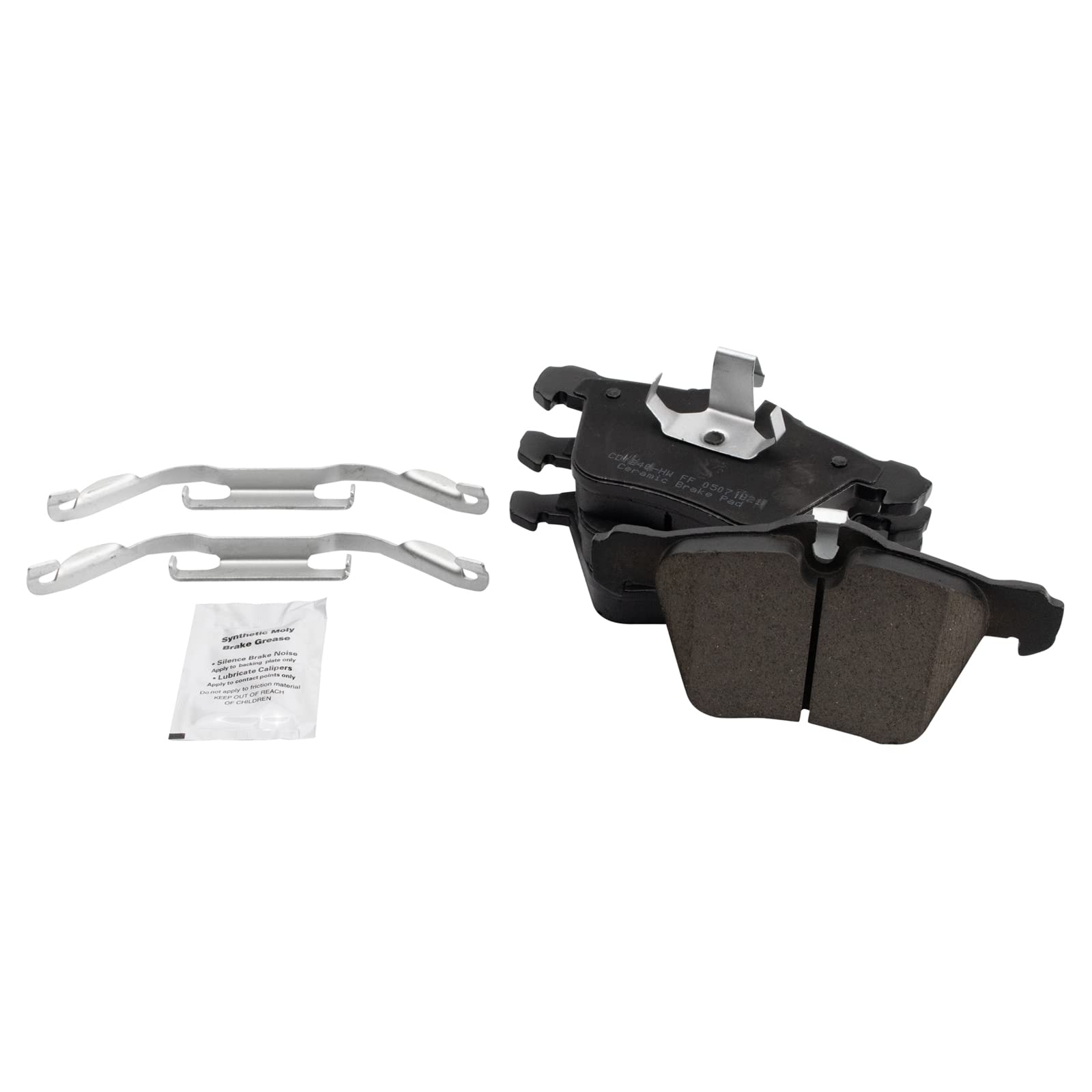 TRQ Front Brake Pads Ceramic Compatible with 2006-2008 Jaguar S-Type 2005-2009 Super V8 2009-2015 XF 2010-2019 XJ XJR 2010-2015