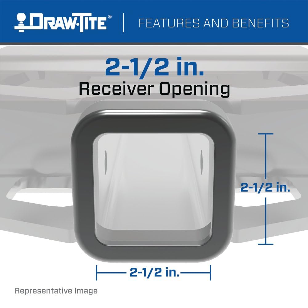 Draw-Tite 45508 Titan Class 5 Trailer Hitch, 2-1/2 Inch Square Receiver, Compatible With Ford F-250 Super Duty, F-350 Super Duty