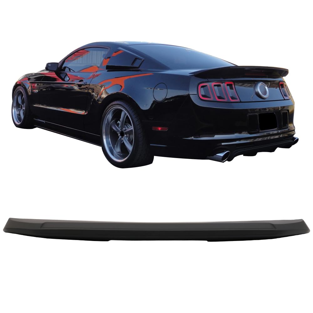 Trunk Spoiler Compatible With 2010-2014 Ford Mustang, Gt500 Shelby 1Pc Style Abs Unpainted Trunk Boot Lip Spoiler Wing Deck Lid By Ikon Motorsports, 2011 2012 2013