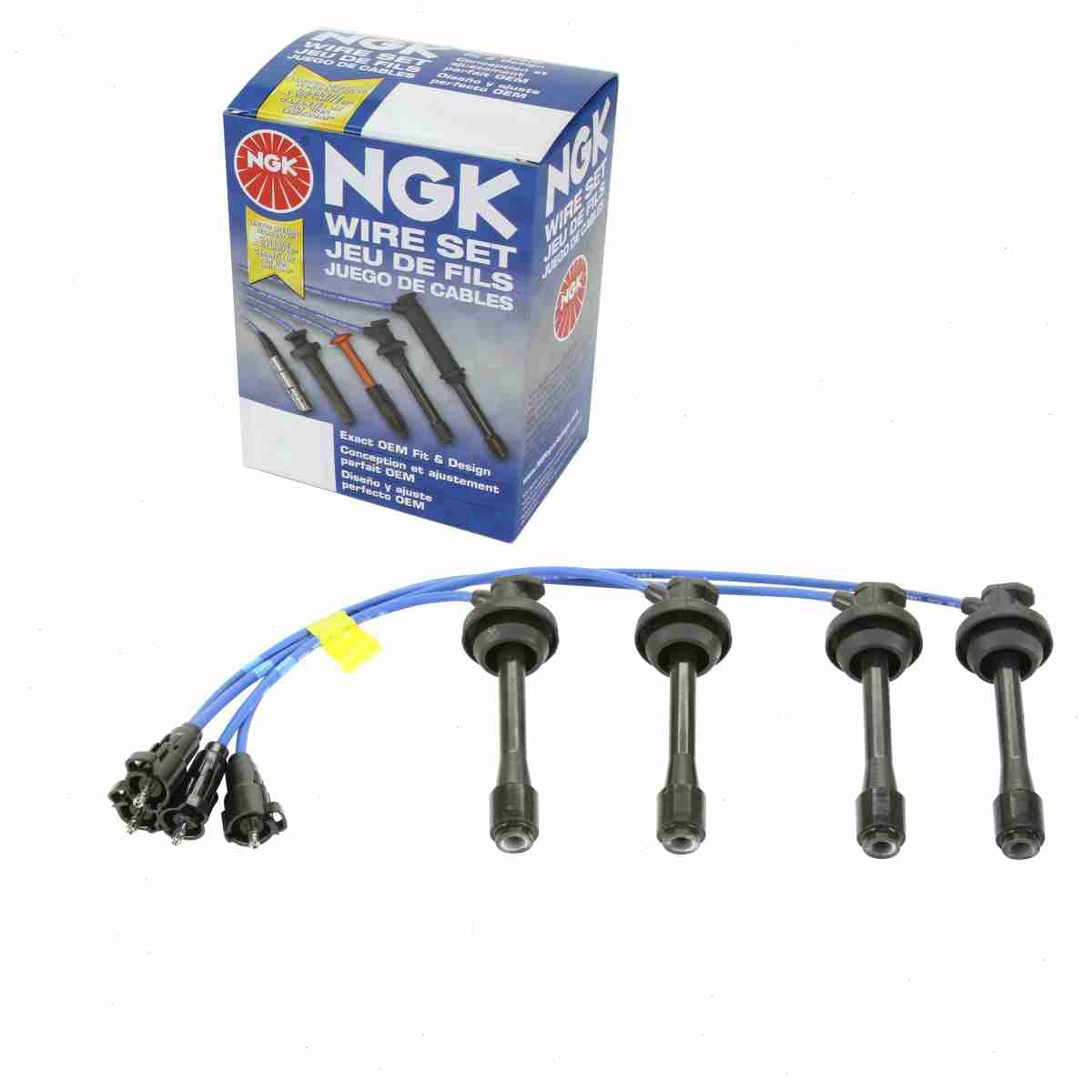 NGK Spark Plug Wire Set compatible with Toyota Corolla 1.8L L4 1998-1999
