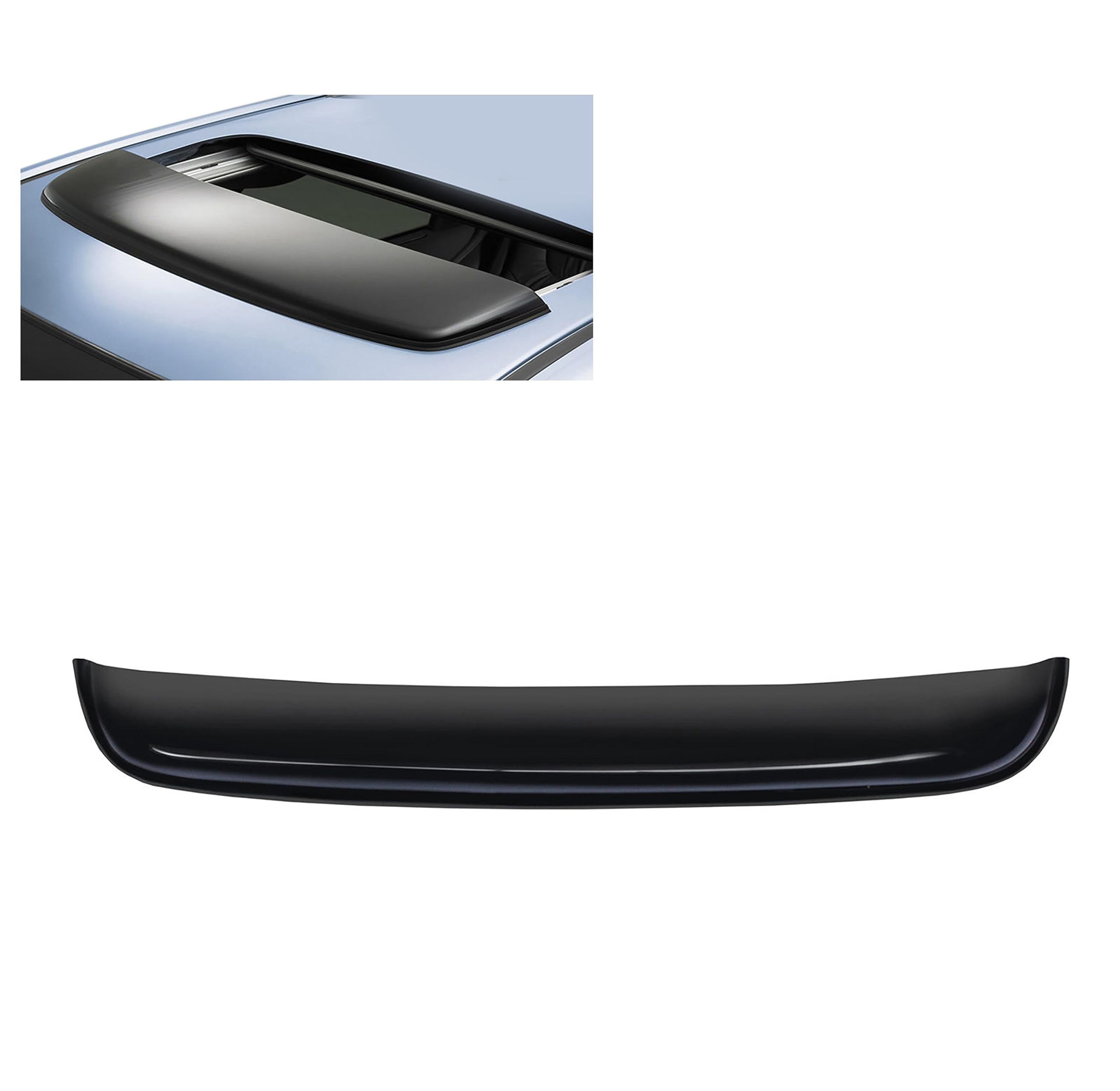 Black Horse Off Road Black Horse Dark Smoke Acrylic Sunroof Deflector Compatible With - Universal Fits Cuv Model