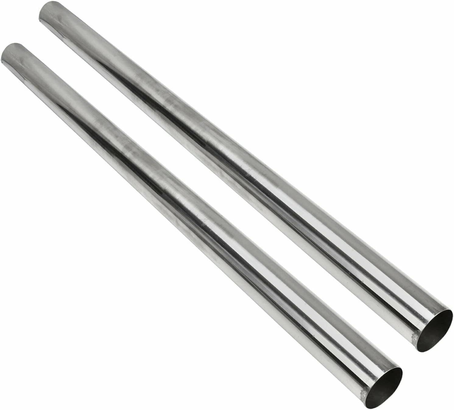 3.5 Inch Straight Pipe Stainless Steel T304 Tubing Piping 48 Inch Long 3.5'' Od Tailpipe Diy Pipe, Pack Of 2
