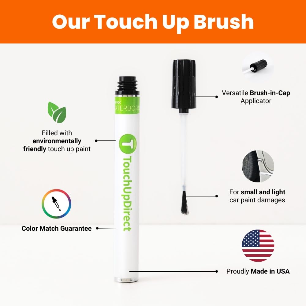 Touchupdirect 040/9040 Black Compatible With Mercedes-Benz Exact Match Touch Up Paint Brush - Essential Kit