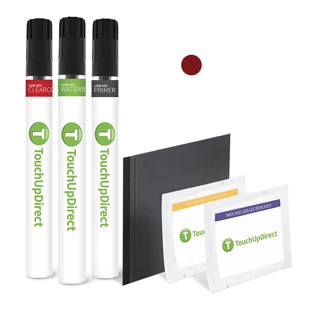 Touchupdirect 334 Cardinal/Hyacinth Red Metallic Compatible With Mercedes-Benz Exact Match Touch Up Paint Brush - Platinum Kit