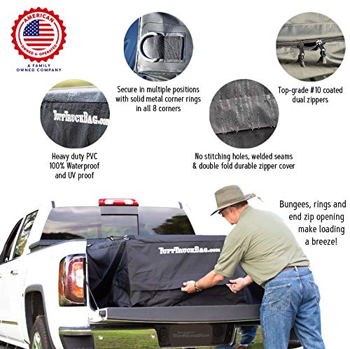 Tuff Truck Bag Black Waterproof Cargo Carrier - 40"x50"x22", PVC, Model TTB-B