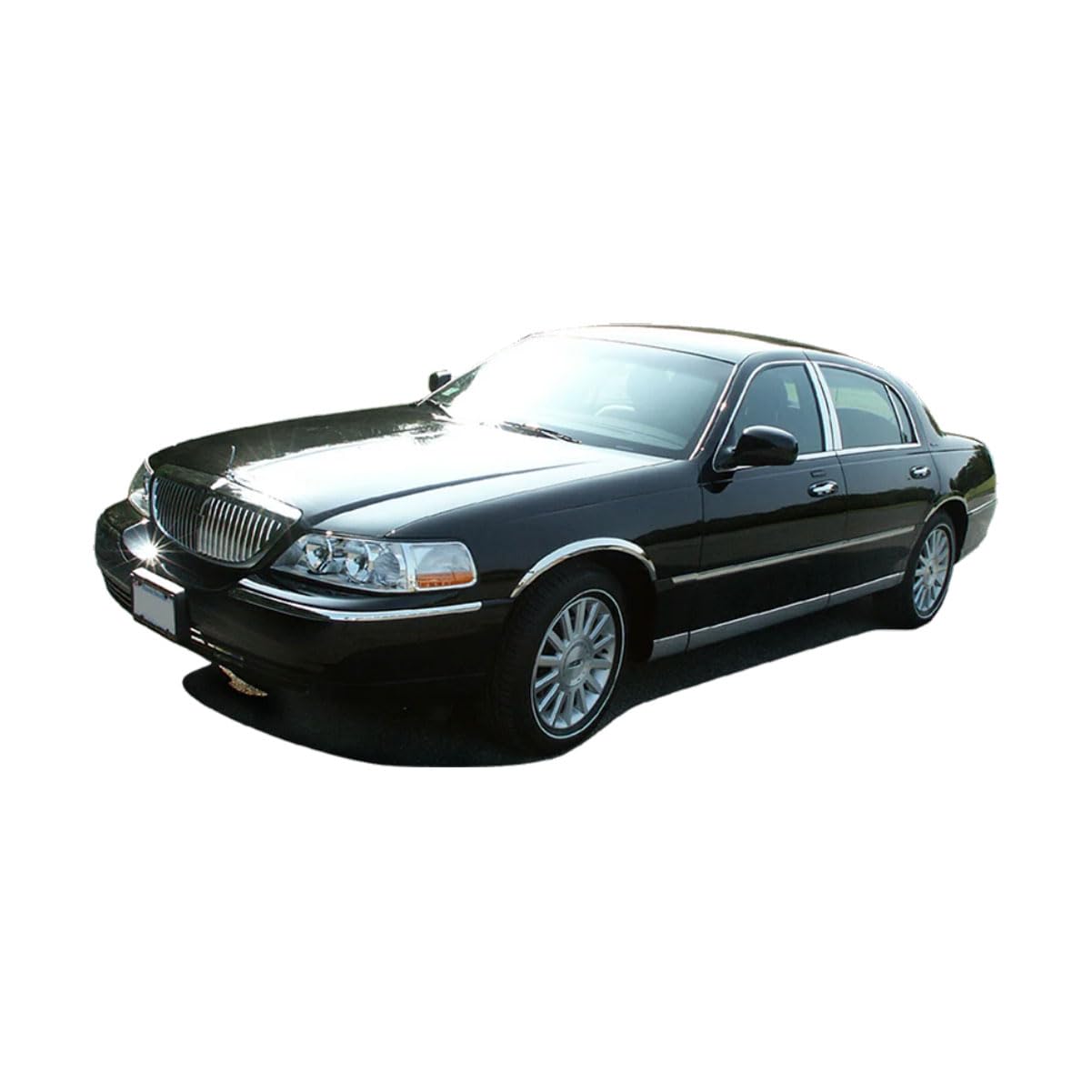 QAA Is Compatible With 1998-2002 Lincoln Town Car 4 Piece Molded Stainless Steel Wheel Well Fender Trim Molding, 2.25'' Width WZ