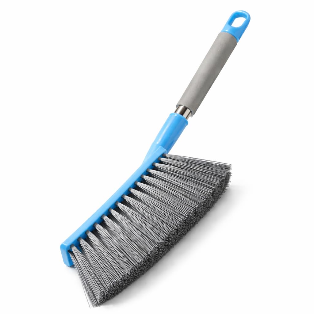 ADIMAC Handheld Cleaning Brush with Detachable Stainless Steel Handle, Dense Bristles for Car, Sofa, Carpet, Bathroom, Balcony &