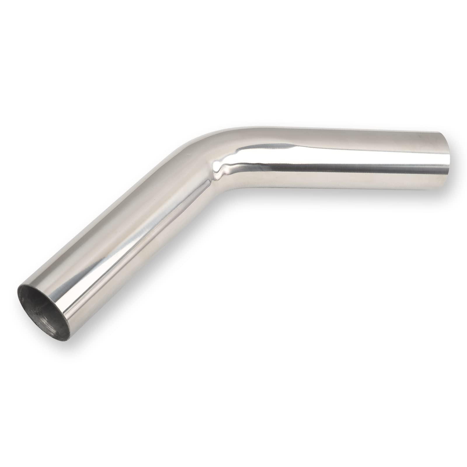 Fgjqefg 3.5 Inch 45 Degree Diy Custom Mandrel Exhaust Pipe Tube Pipe, T304 Stainless Steel, Universal Fit, 20.5 Inch End To End 