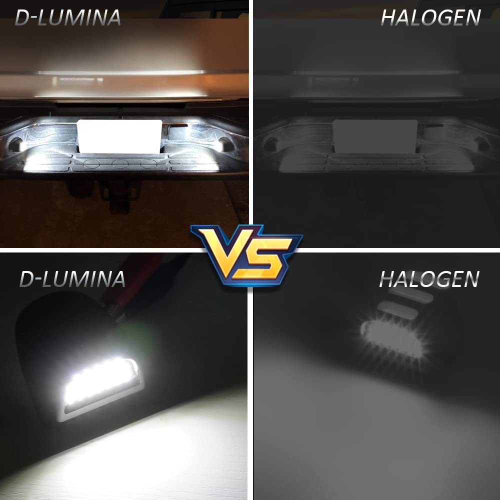 D-Lumina Led License Plate Lights Assembly Compatible With 1999-2013 Chevy Silverado Gmc Sierra 1500 2500 3500 Hd Suburban Tahoe