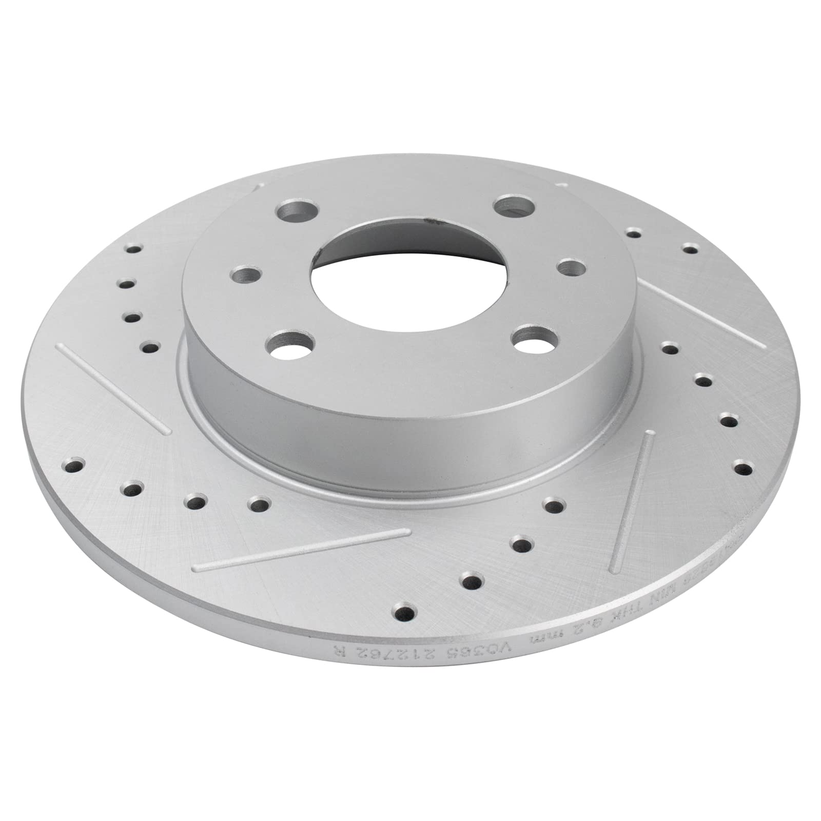 Trq Rear Performance Brake Rotors Set Premium G-Coated Compatible With 2012-2019 Fiat 500
