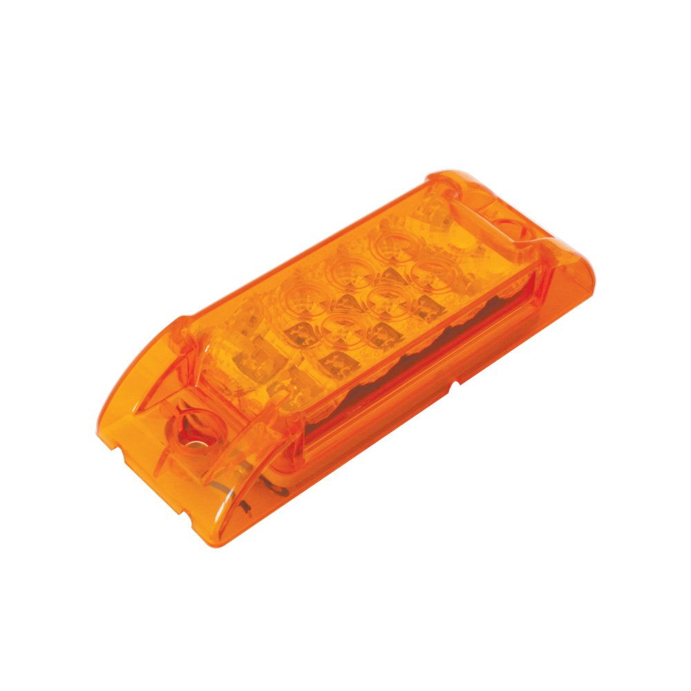 Grand General 76210 Amber Rectangular Wide Angle Spyder 10-Led Marker/Clearance/Turn Light With Amber Lens