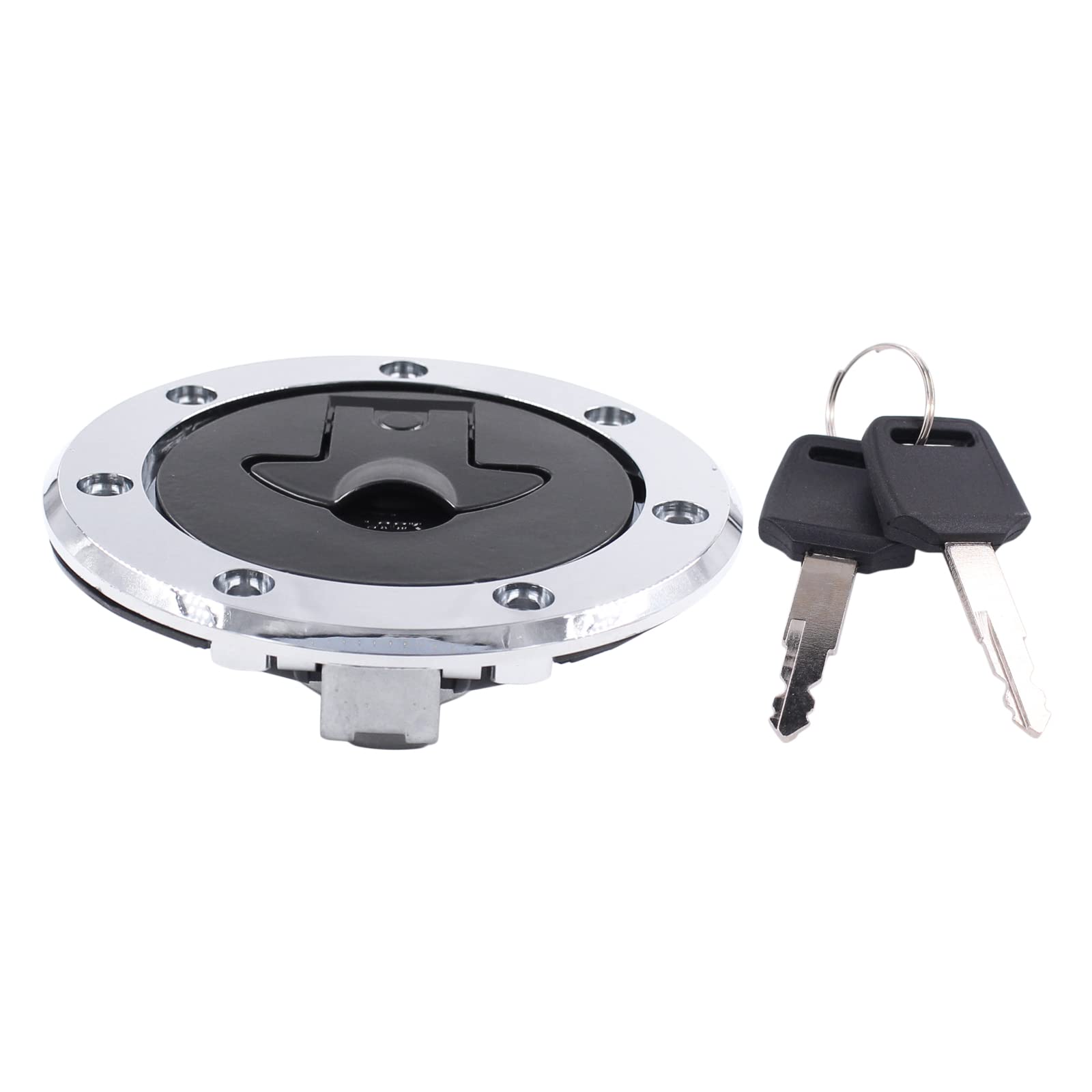 NewYall Fuel Gas Tank Cap Cover Lock with Keys for Kawasaki Ninja 500 EX500 87-01/ZX600 87-99/ZX750 89-01/ZX9R ZX900 94-99/250 2