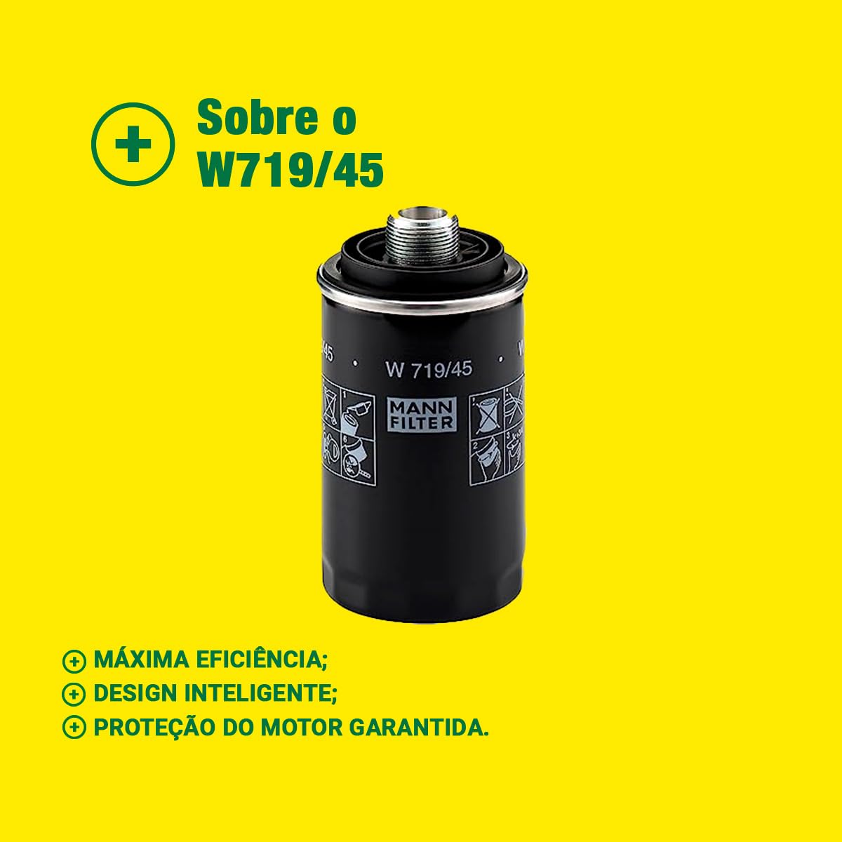 Mann-Filter W 719/45 Spin-On Oil Filter