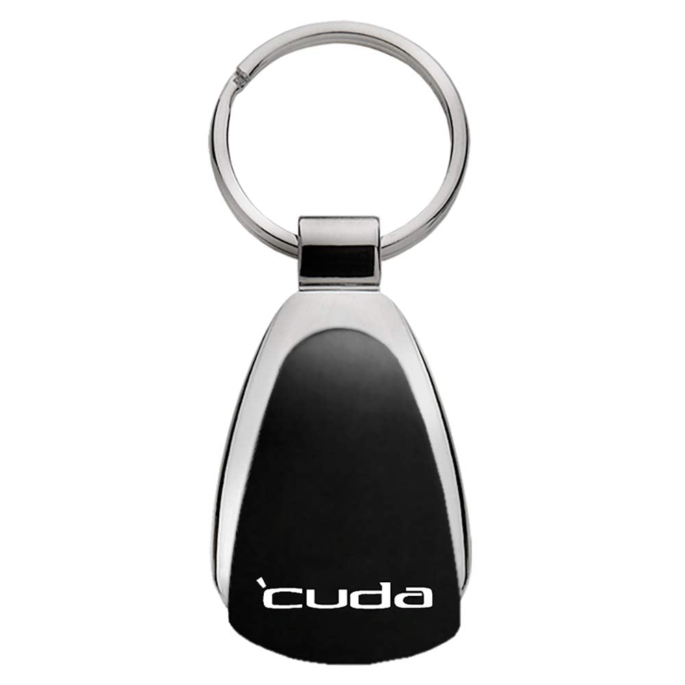 AuTOMOTIVE GOLD Tear Drop Key Chain for Plymouth Cuda (Black)