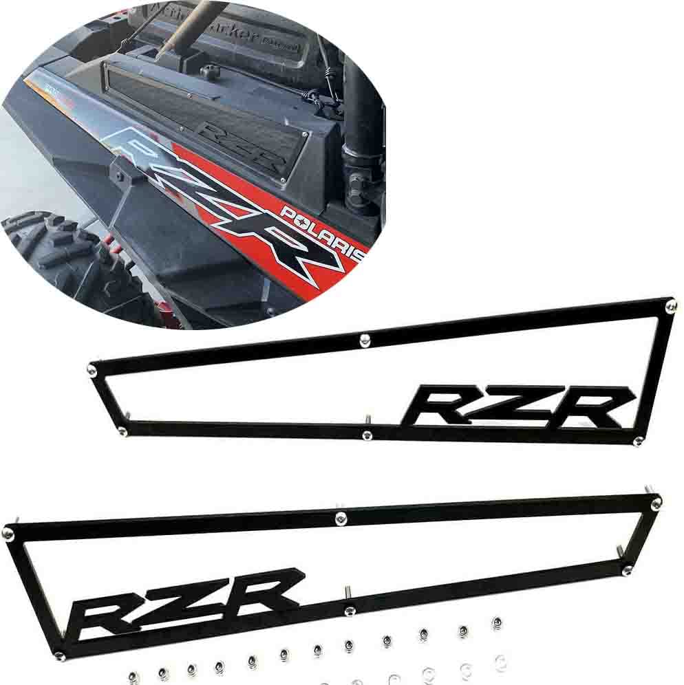 Anodized Black Aluminum Side Vent Covers for 2014–2018 Polaris RZR XP 1000 / XP4 1000 / Turbo – CNC Machined Pair with Stainless Steel Hardware