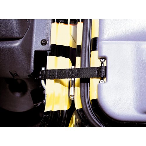 Rugged Ridge | Door Check Strap Kit, Adjustable | 12103.01 | Fits 1955-2006 Jeep Cj & Wrangler Yj/Tj, Black