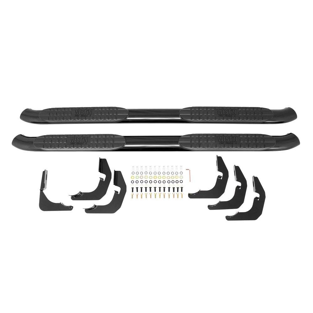 Westin 21-23255 Pro Traxx 4 Oval Nerf Bars Fits 2007-2021 Tundra Crewmax Black Pair