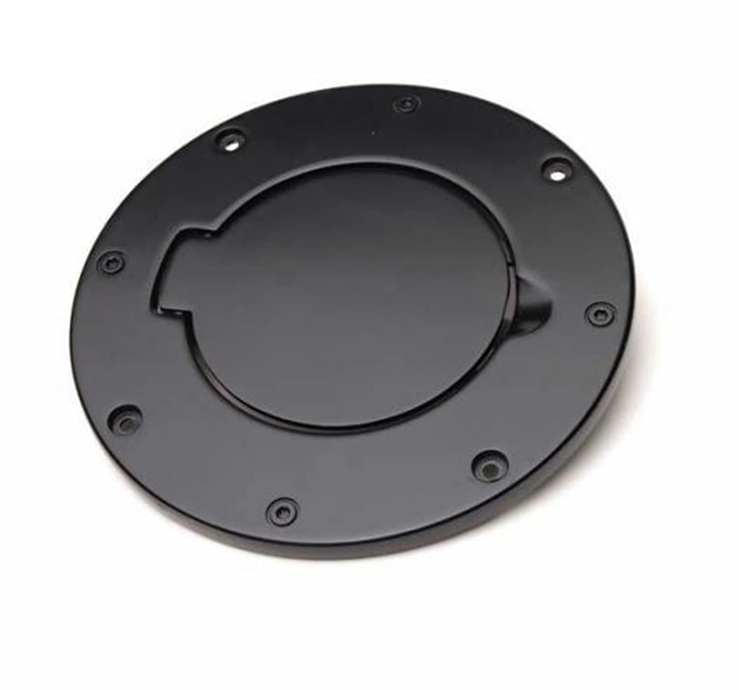 Rampage Products Rampage Fuel Door Cover | Billet Style, Aluminum, Black | 75007 | Fits 2007 - 2018 Jeep Wrangler Jk