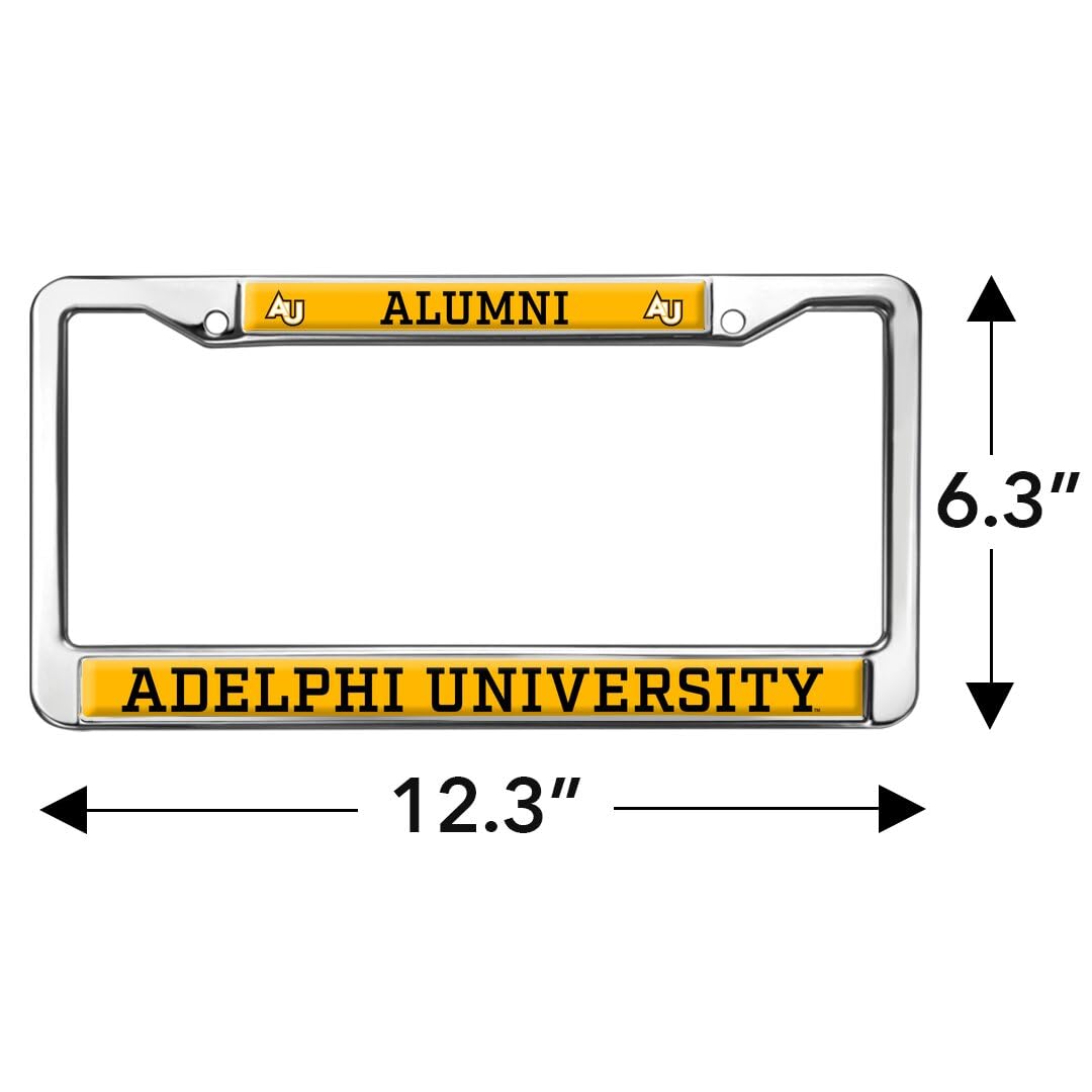 Adelphi University Alumni Full Size Standard License Plate Metal Frame