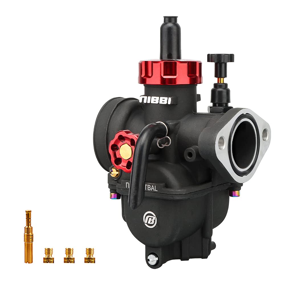 Nibbi Pe22Fl Carburetor, 22Mm Carburetor Fit 110Cc 125Cc 130Cc Flange Motorcycle Engine With Carb Jets - For Dirt Pit Bike Mini 