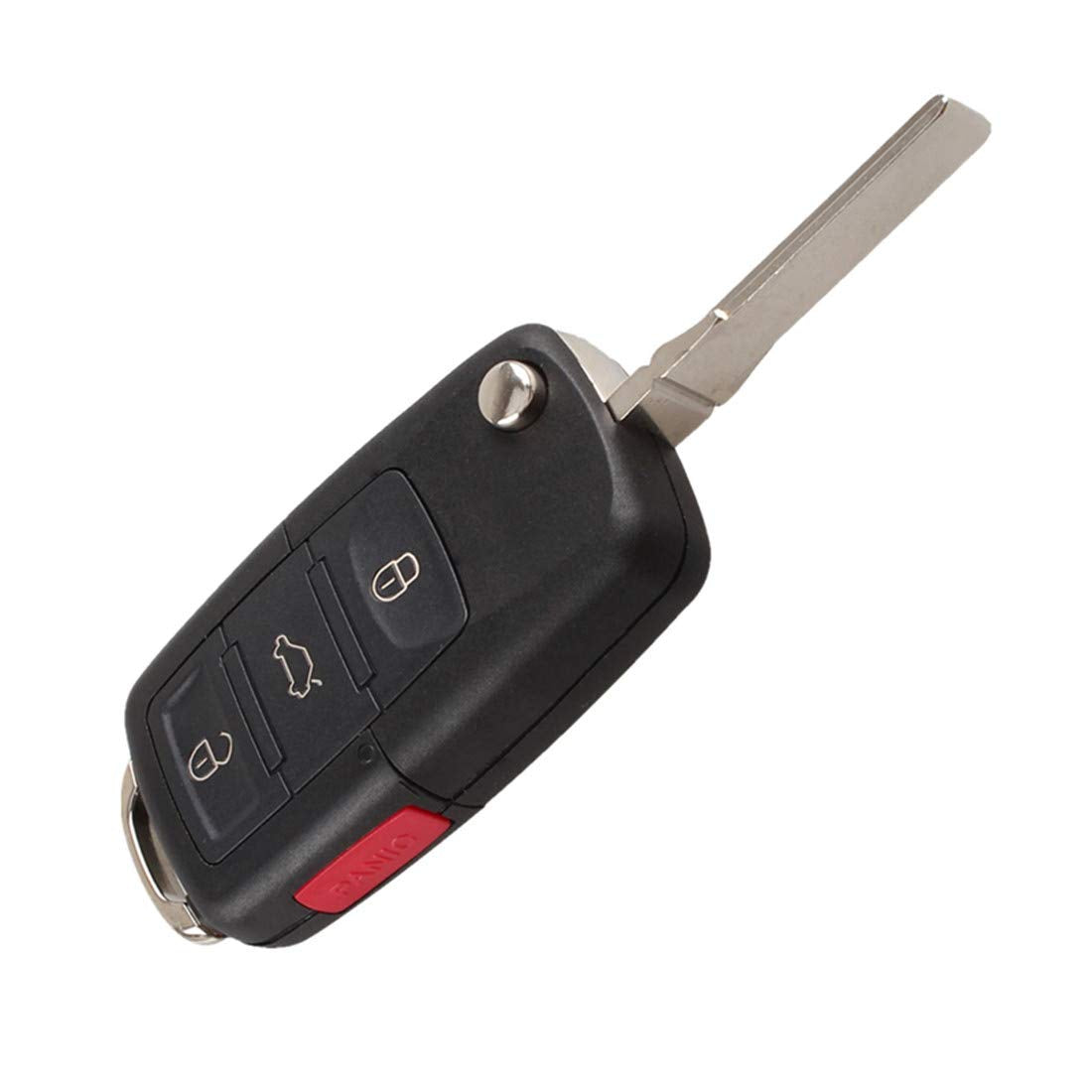 New Uncut Blade Keyless Remote Key Fob Shell Case No Chips Inside for VW Volkswagen Jetta Passat Golf Beetle Rabbit GTI CC EOS(B