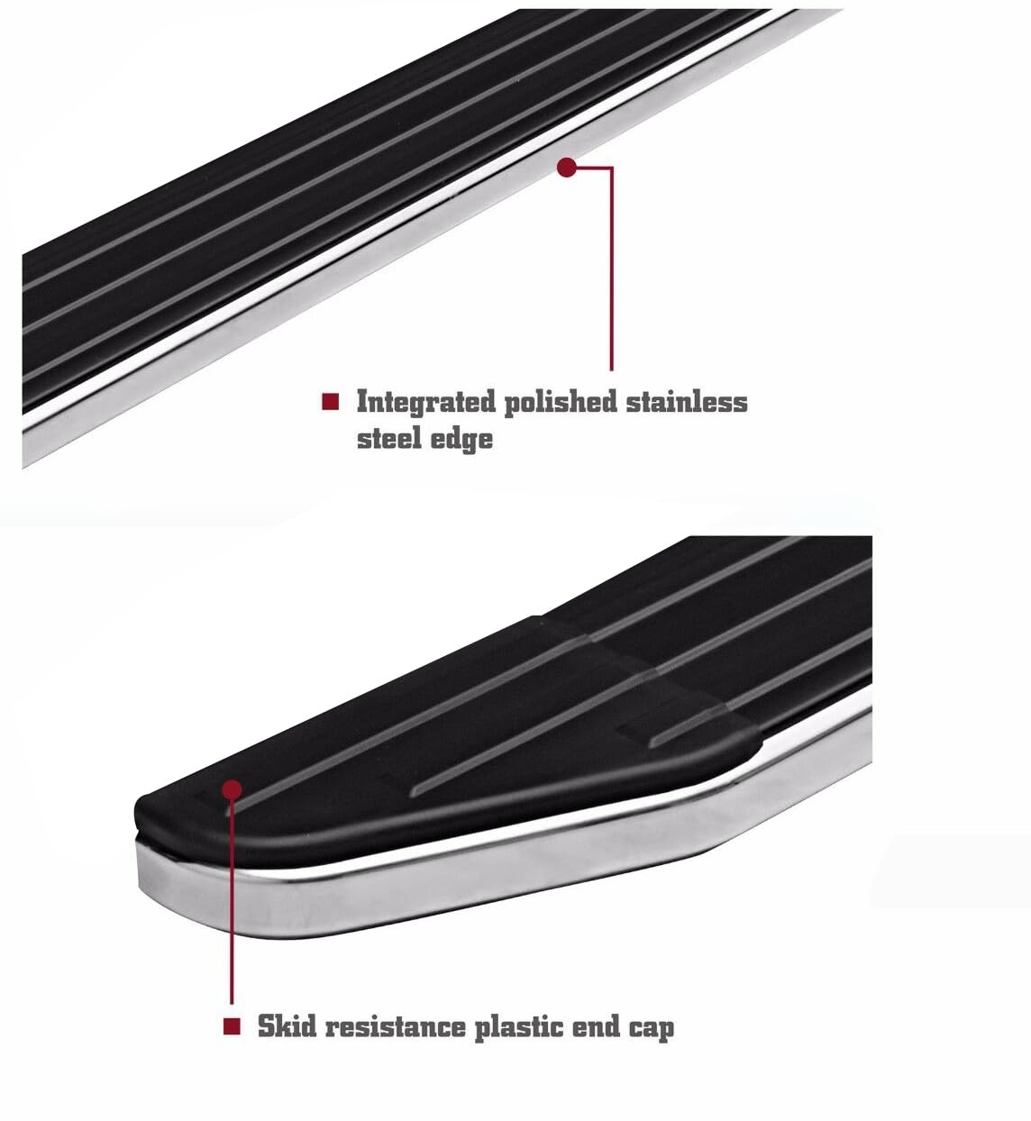 Black Horse Premium Running Boards Black Compatible With 2014-2019 Toyota Highlander-Pr-Tyhg-Bc-14