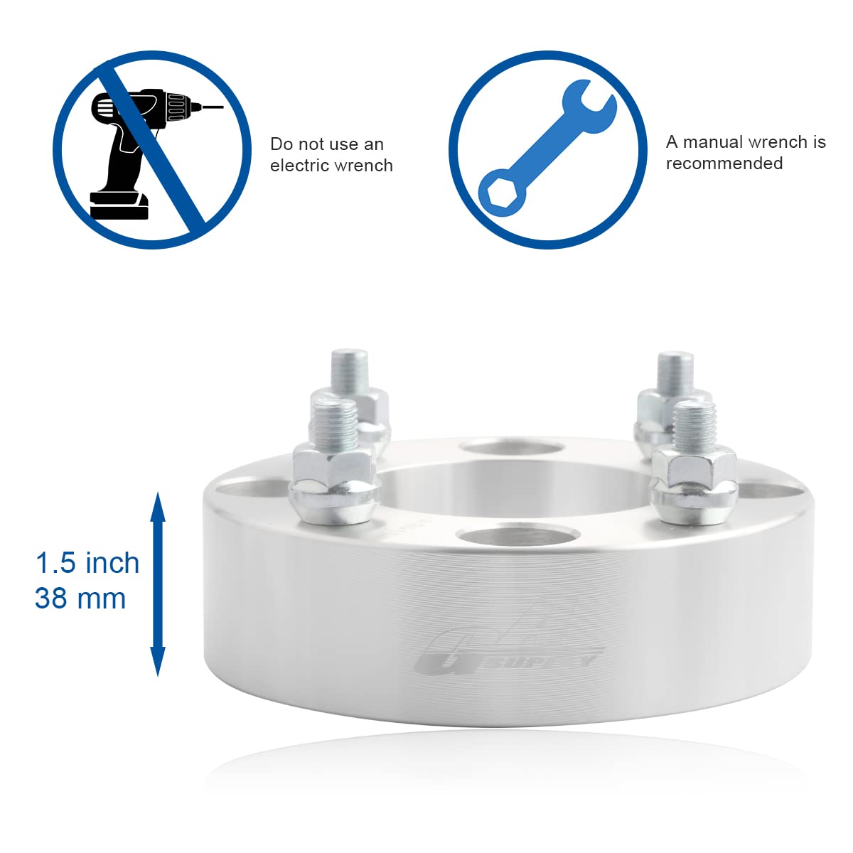 Gasupply 1.5    4X110 Wheel Spacers With 10  1.25 Studs, 38Mm Atv Wheel Spacers Adapters 74Mm Hub Bore, Compatible With Honda, S