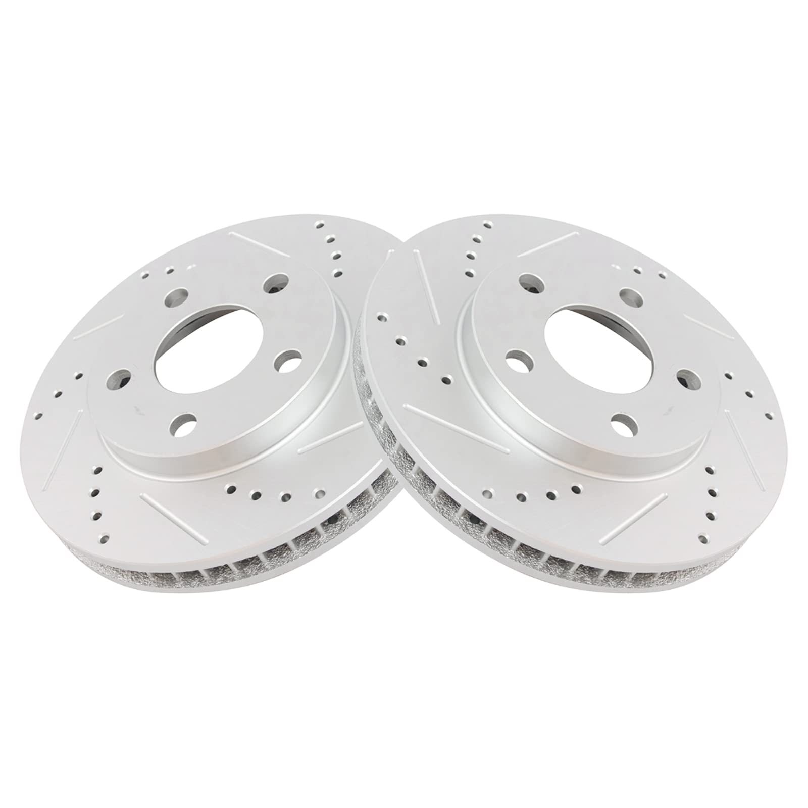 Trq Front Performance Brake Rotor Drilled Slotted Pair Set For 88 / Bonneville/Century/Grand Prix/Intrigue/Lesabre/Montana/Regal