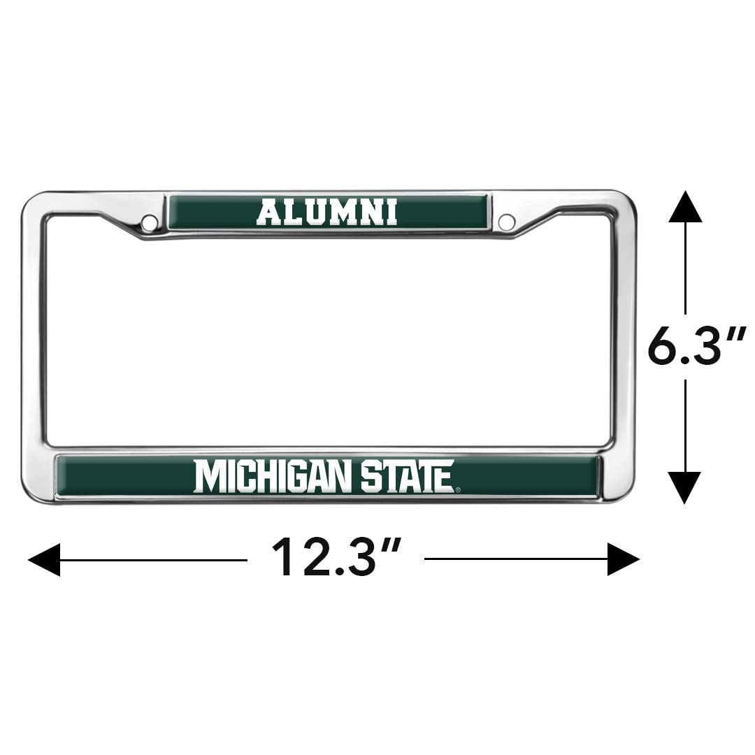 Michigan State University Alumni Logo Full Size Standard License Plate Metal Frame