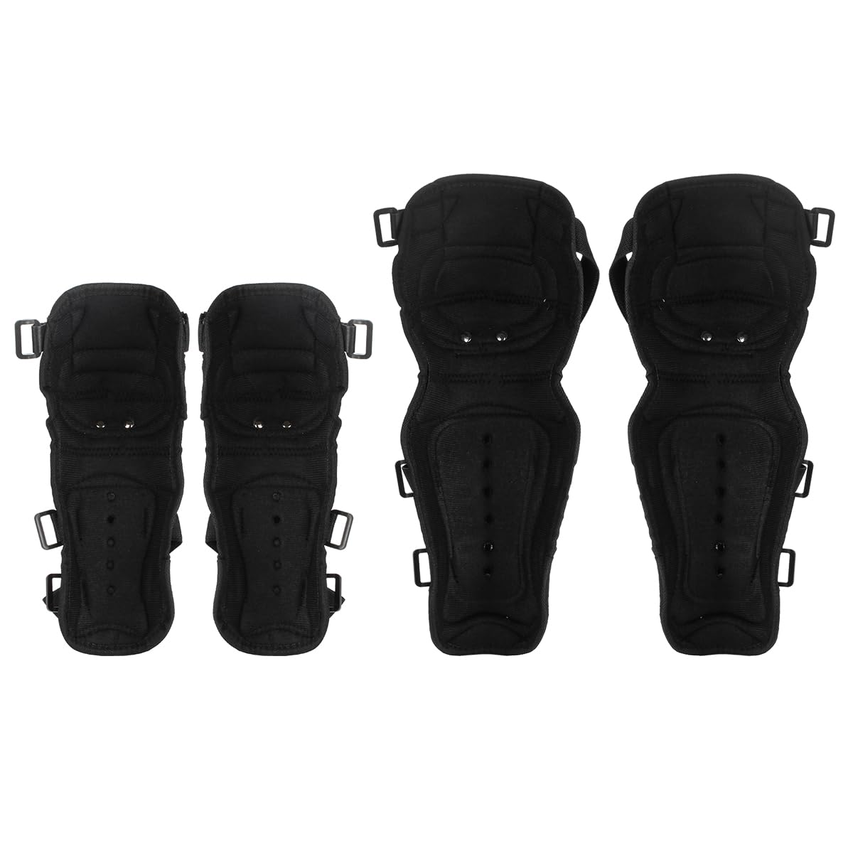 GES Knee Pads Motorcycle - 4Pcs Adults Alloy Steel Motorcycle ATV Motocross Elbow Knee Shin Guards Protector Motocross Racing/Ad