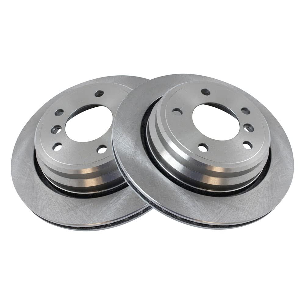 Trq Rear Brake Rotors Set Vented Compatible With 2001-2003 Bmw 525I 1997-2000 528I 530I 1997-2003 540I