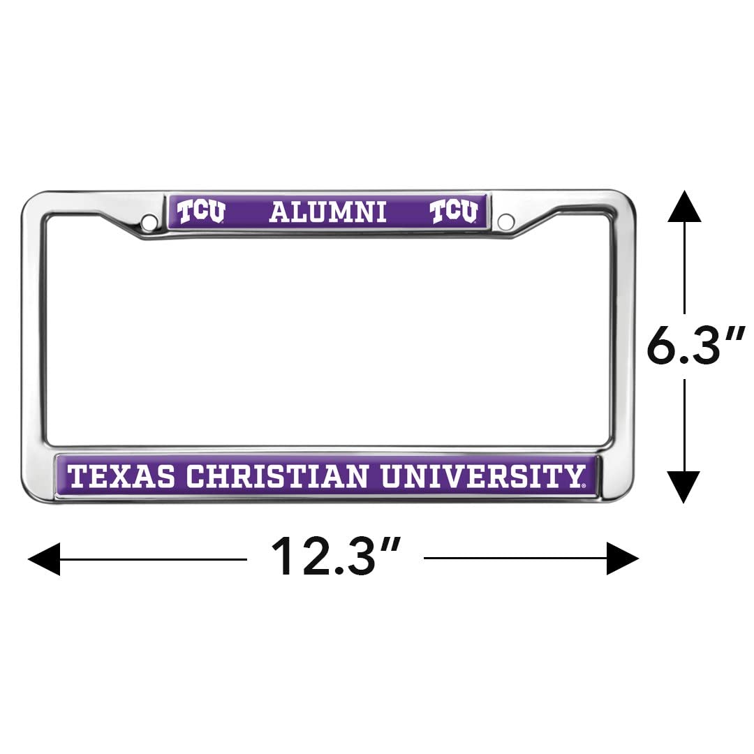 Texas Christian University Alumni Logo Full Size Standard License Plate Metal Frame