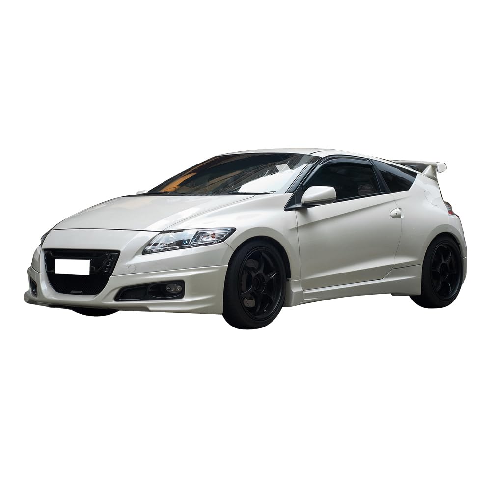 IKON MOTORSPORTS Tape On External Window Visor, Compatible with 2011-2016 Honda CR-Z Slim Smoke Tinted Acrylic Rain Deflector