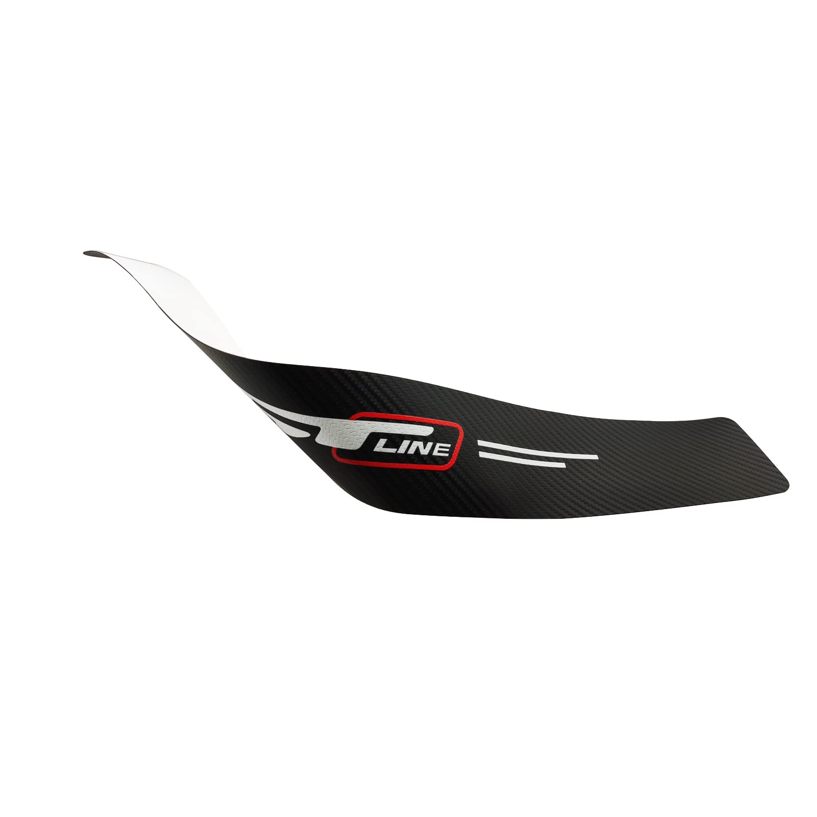 4Pcs Gt Line Decal Stickers Carbon Fiber Leather Car Door Sill Decoration Scuff Plate for Kia GT Line Car (Please Pay Attention