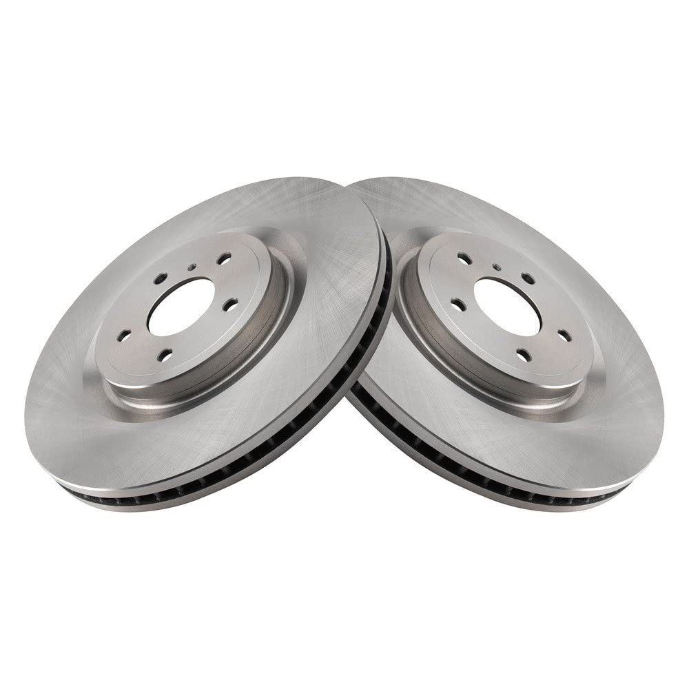 Trq Front Brake Rotors Set Vented Compatible With 2009-2013 Infiniti Fx50 2008-2013 G37 2011-2013 M37 M56 2014-2019 Q50 2014-201