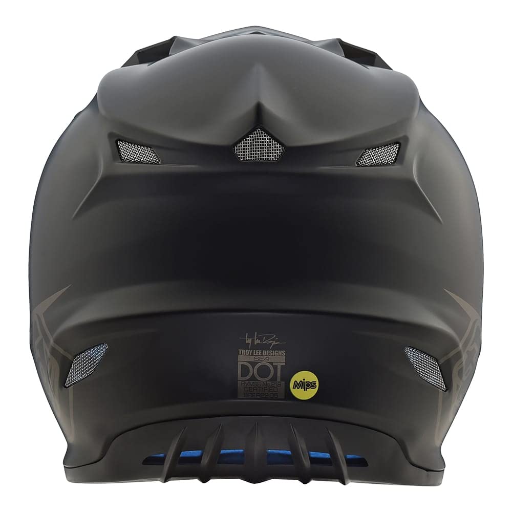 Troy Lee Designs SE4 Motocross Helmet - Polyacrylite, Medium, Mono Black, Model 109490203
