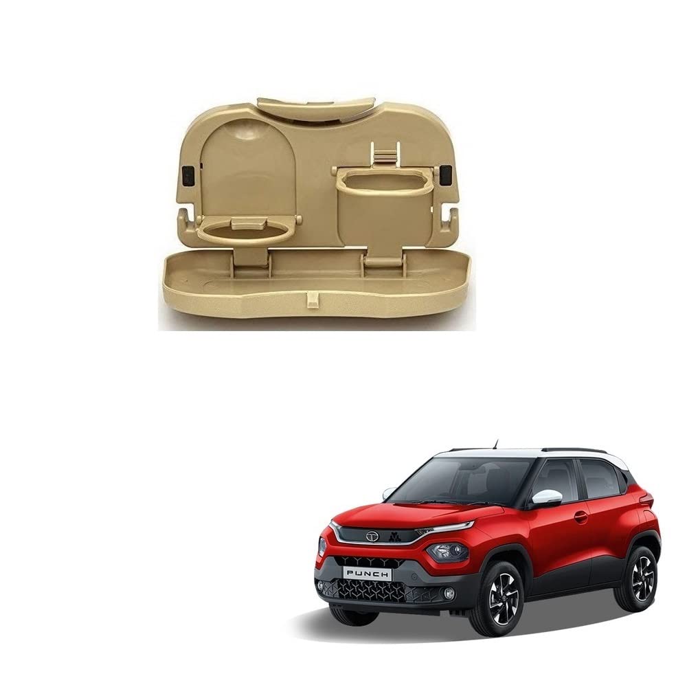 Stylish Foldable Compact Car Back Seat Tray for Food/Drinks/Cup/Bottle Holder Universal Pack of 1 Suitable for Tata Punch