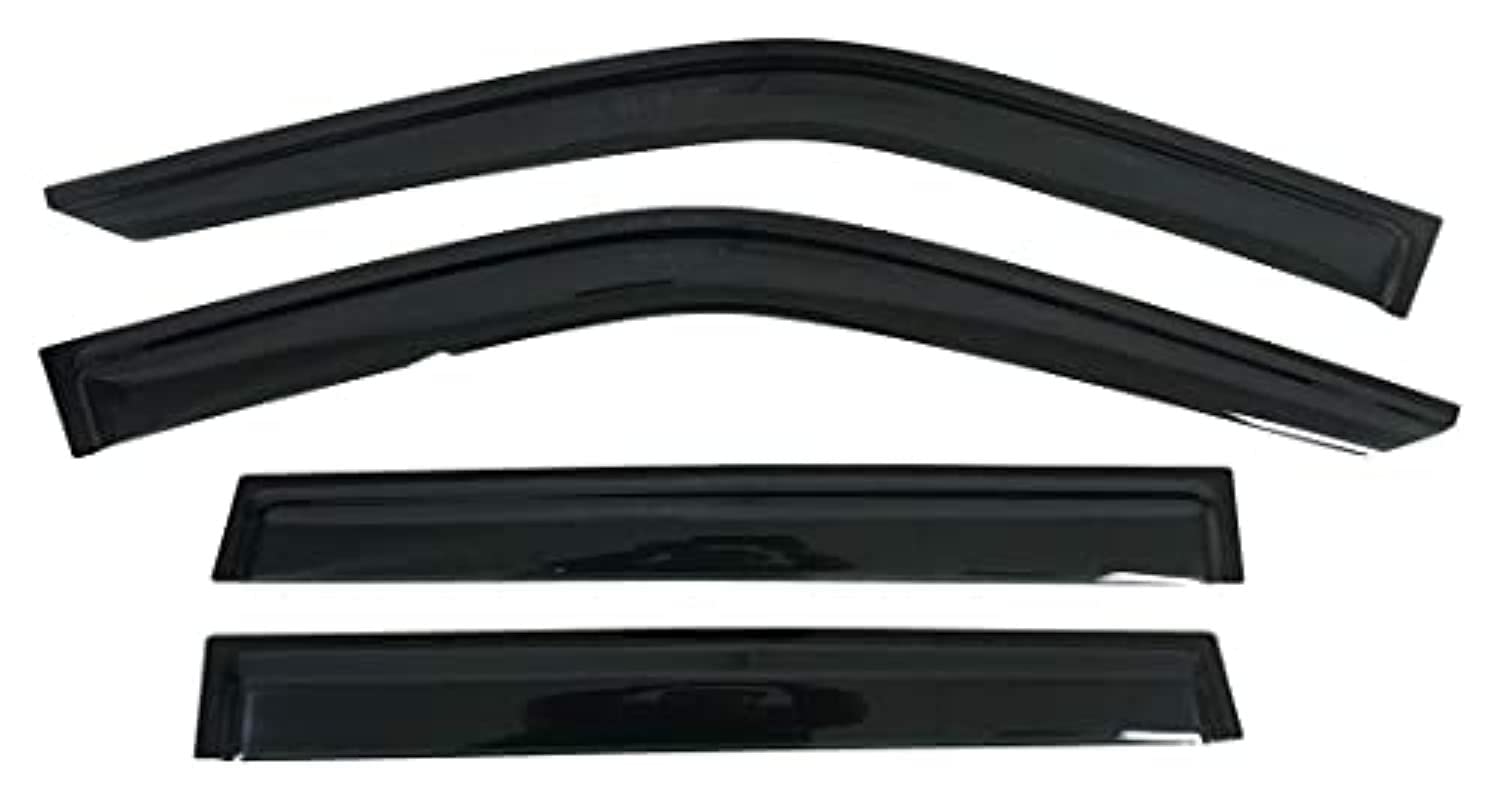 Trailfx Rain Guard Tape On Window Vent Visors Acrylic With A Smoke Tint 4 Piece Compatible With Ford Expedition 18-Up - 4812H